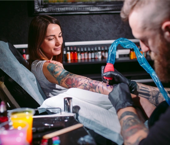 Salon software with custom mobile app for tattoo and piercing studio